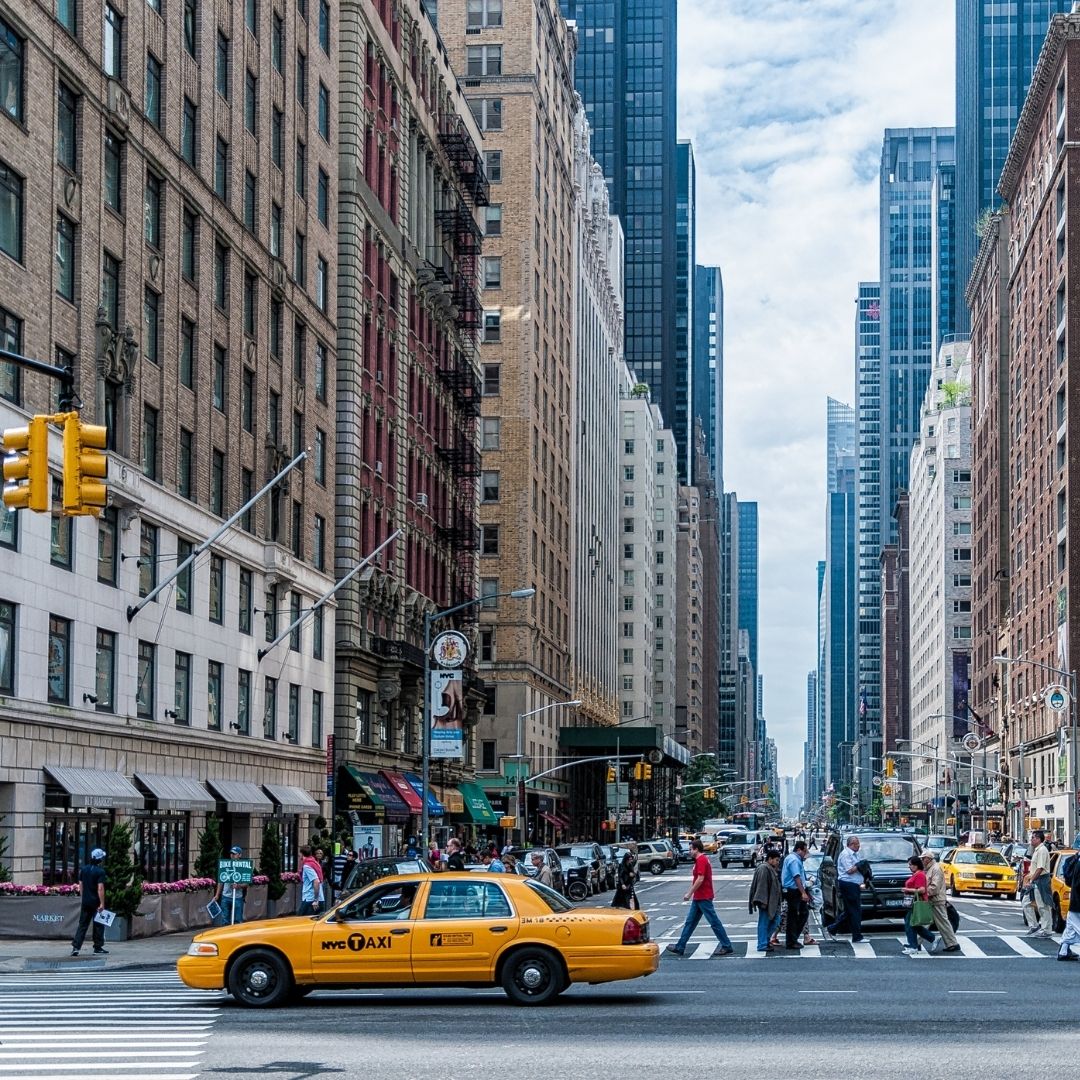 busy street in new york city